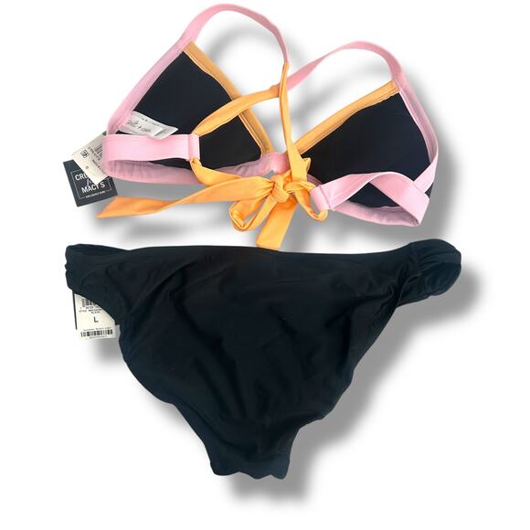 NEW Mix & Match Bikini Set Size Large Black Pink Colorblock Bar III Salt + Cove - Picture 9 of 10